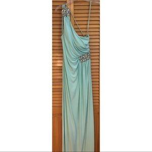 Cache Prom Dress - Embellished, Aqua, Size 8